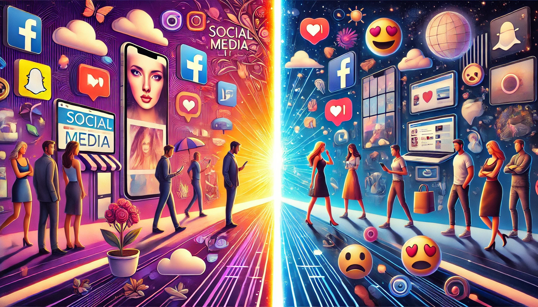 Social Media Life vs Real Life